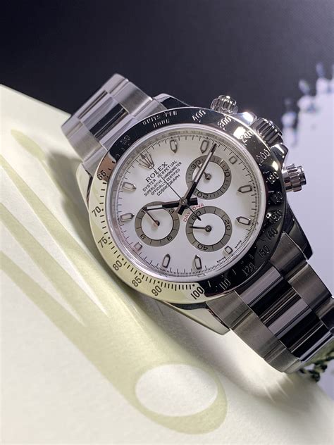 rolex daytona steel white dial